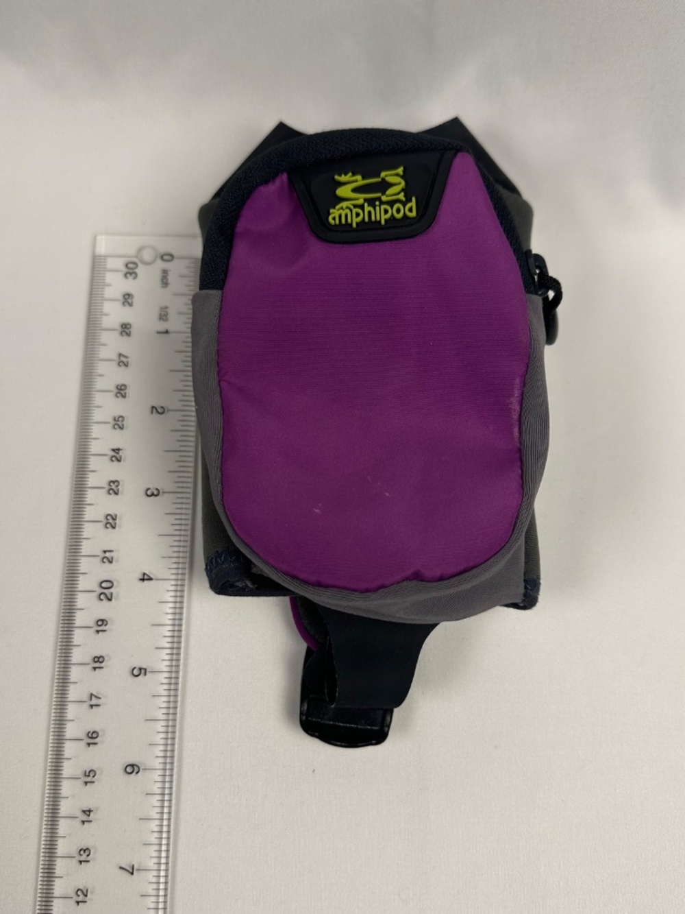 Amphipod Running Water Pouch, Purple with Adjustable Strap, Zippered Outer Pouch - Picture 2 of 5